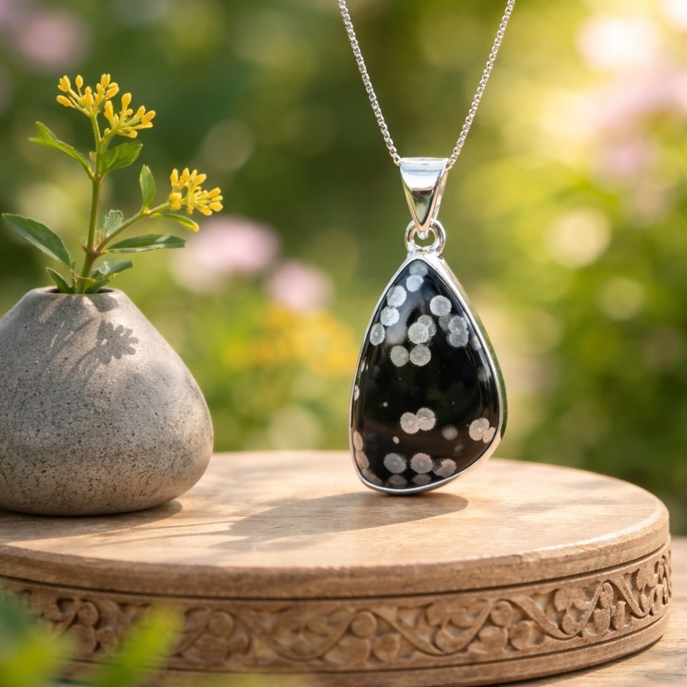 Galaxy Obsidian Necklace - Picture 5 of 15
